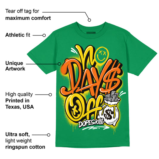 Green Collection DopeSkill Green T-shirt No Days Off Graphic