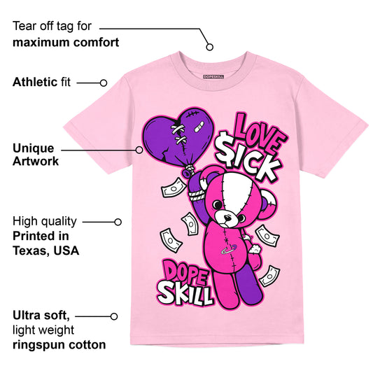 Pink Collection DopeSkill Pink T-shirt Love Sick Graphic