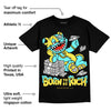 Aqua 5s DopeSkill T-Shirt Born To Be Rich Graphic