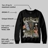 Medium Olive 3s DopeSkill Sweatshirt Get Rich Graphic