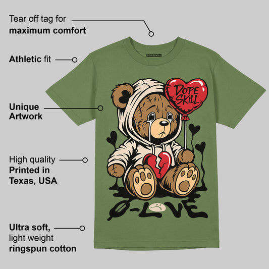 Medium Olive 1s DopeSkill Olive T-shirt Broken Bear Graphic