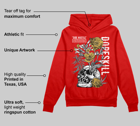 Bred Velvet 11s DopeSkill Red Hoodie Sweatshirt Side Hustle Graphic