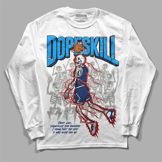 Jordan 13 French Blue DopeSkill Long Sleeve T-Shirt Thunder Dunk Graphic Streetwear 