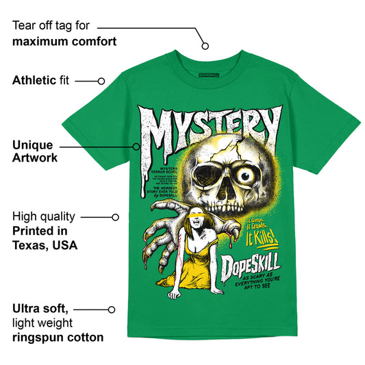 Lucky Green 5s DopeSkill Green T-shirt Mystery Ghostly Grasp Graphic