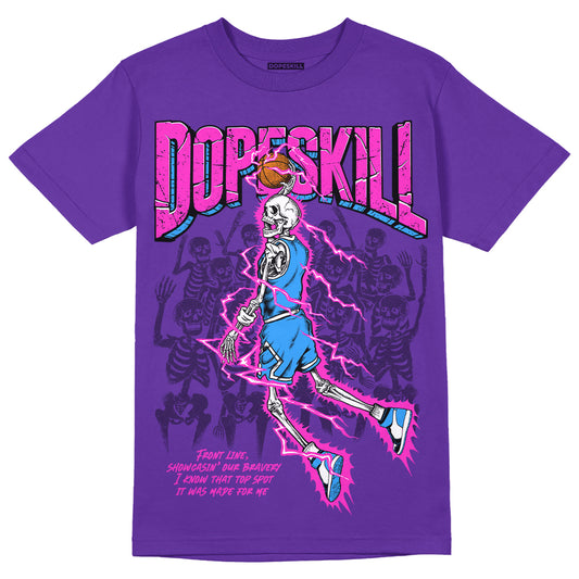 PURPLE Sneakers DopeSkill Purple T-shirt Thunder Dunk Graphic Streetwear 