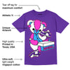 Dunk Purple Championship Court White DopeSkill Purple T-shirt Sneakerhead BEAR Graphic