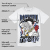 White and Midnight Navy 6s DopeSkill T-Shirt Sorry I've Been Trappin Graphic