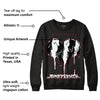 Black and White 14s DopeSkill Sweatshirt Juneteenth Heart Graphic