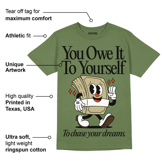 Olive Collection DopeSkill Olive T-shirt Owe It To Yourself Graphic