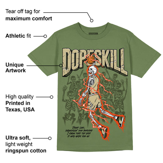 Olive Collection DopeSkill Olive T-shirt Thunder Dunk Graphic