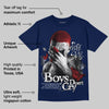 White and Midnight Navy 6s DopeSkill Navy T-shirt Boys Don't Cry Graphic