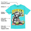 Cyan Burst 9060 DopeSkill Virtual Blue T-Shirt Sick Bear Graphic