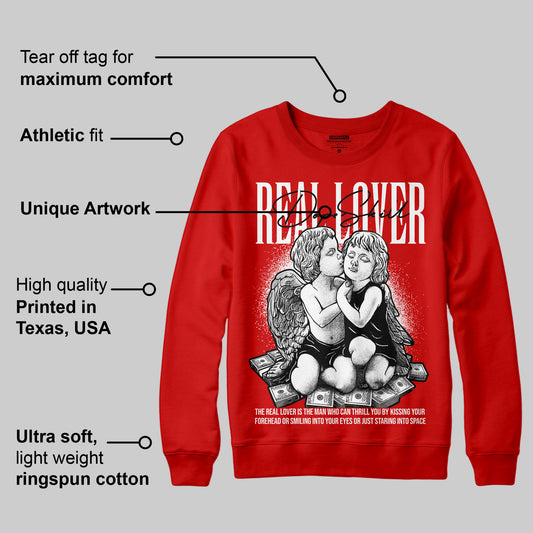 Bred Velvet 11s DopeSkill Red Sweatshirt Real Lover Graphic