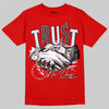 Jordan 11 Cherry DopeSkill Varsity Red T-shirt Trust No One Graphic Streetwear