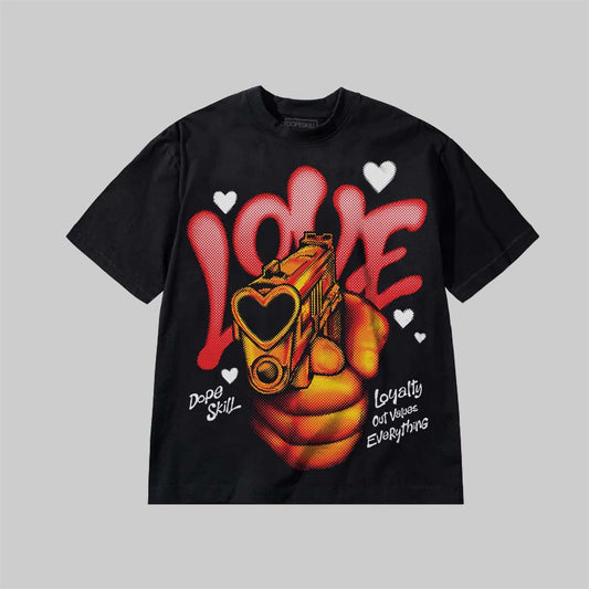 Love Shot DopeSkill Premium T-shirt Streetwear - Black