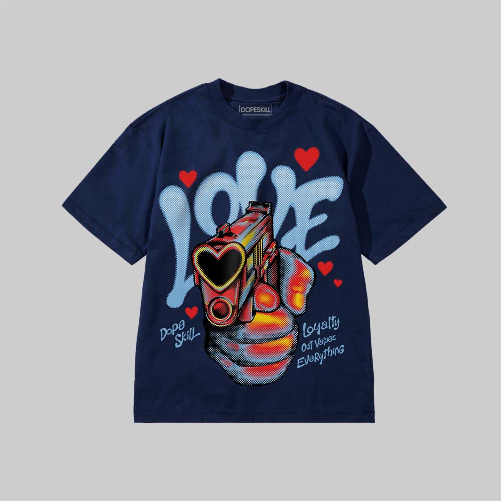 Love Shot DopeSkill Premium T-shirt Streetwear - Navy