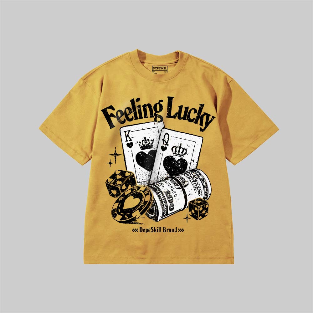 Feeling Lucky DopeSkill Premium T-shirt Streetwear - Mustard