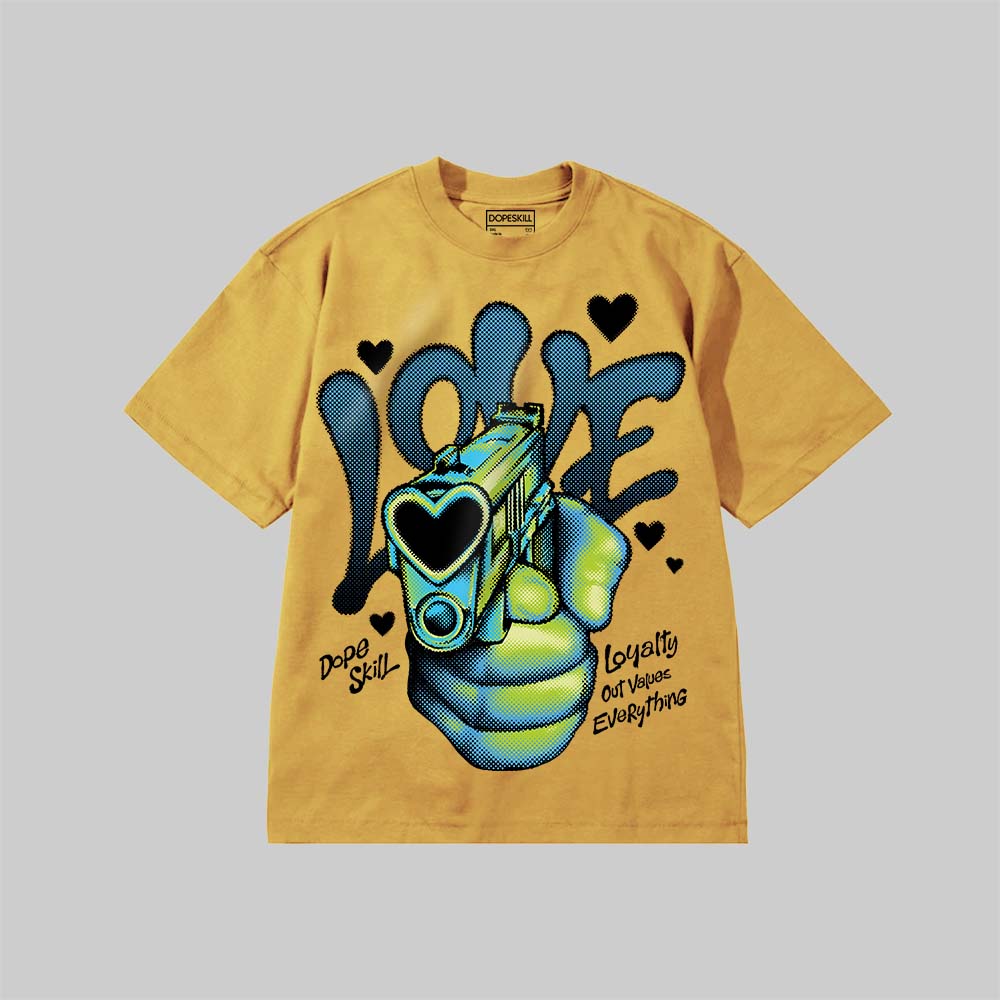 Love Shot DopeSkill Premium T-shirt Streetwear - Mustard