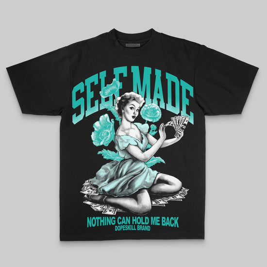 Aqua Oversize Print Self Made DopeSkill Graphic Premium T-shirt Streetwear - Black