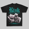 Aqua Oversize Print Risk Is Better Than Regret DopeSkill Graphic Premium T-shirt Streetwear - Black