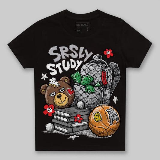 Grey Sneakers DopeSkill Toddler Kids T-shirt SRSLY Study Graphic Streetwear - Black