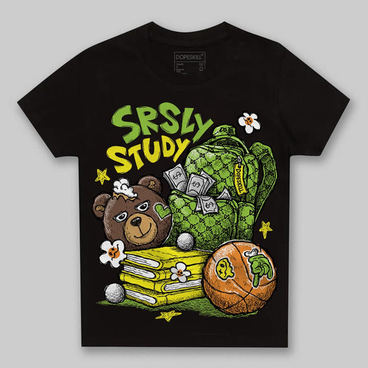 Neon Green Sneakers DopeSkill Toddler Kids T-shirt SRSLY Study Graphic Streetwear - black