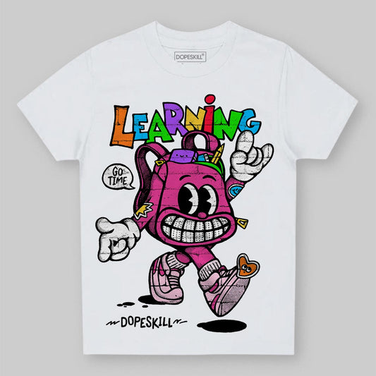 Pink Sneakers DopeSkill Toddler Kids T-shirt Learning Graphic Streetwear - White 