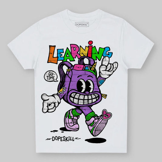 PURPLE Sneakers DopeSkill Toddler Kids T-shirt Learning Graphic Streetwear - WHite