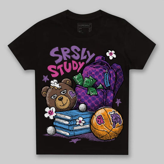 PURPLE Sneakers DopeSkill Toddler Kids T-shirt SRSLY Study Graphic Streetwear - Black