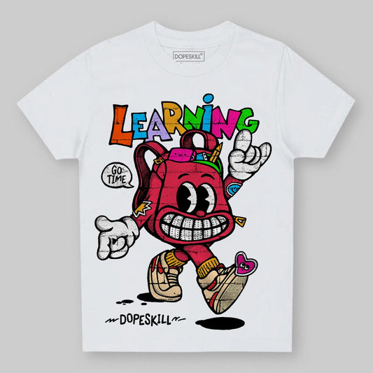 Red Sneakers DopeSkill Toddler Kids T-shirt Learning Graphic Streetwear - White