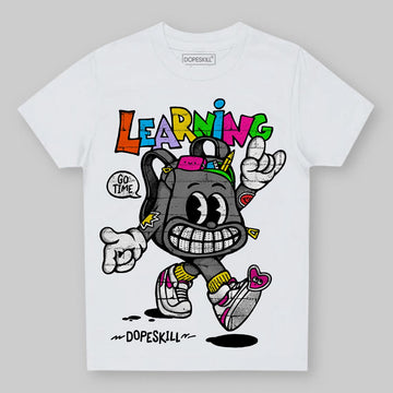 Grey Sneakers DopeSkill Toddler Kids T-shirt Learning Graphic Streetwear - White