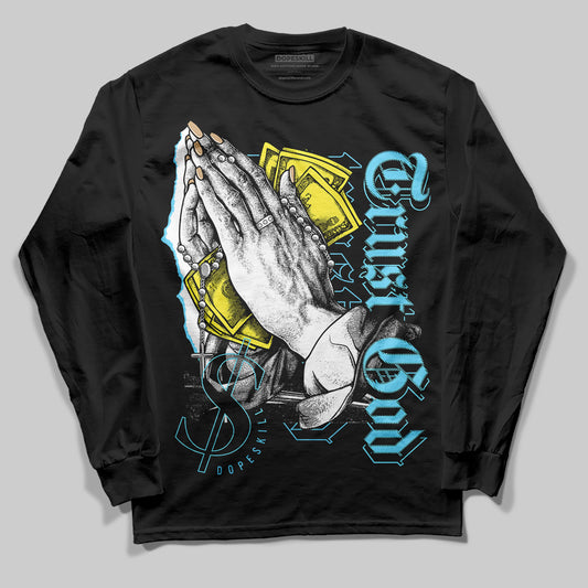 Dunk Low Pro SB Homer DopeSkill Long Sleeve T-Shirt Trust God Graphic Streetwear - Black