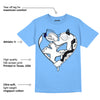 AJ 6 University Blue DopeSkill University Blue T-Shirt Heart AJ 6 Graphic
