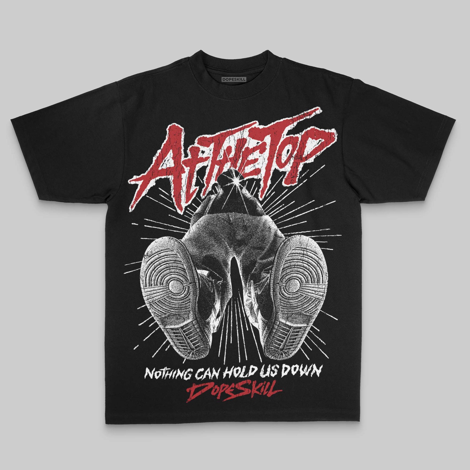 Black/White Oversize Print Nothing Can Hold US Down DopeSkill Graphic Premium T-shirt Streetwear - black