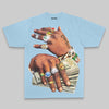 Prosperous Hands' Oversize Print DopeSkill T-shirt Streetwear - Chambray