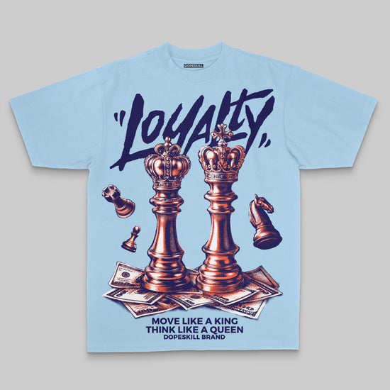 Royal Blue Sneakers Oversize Print 'Loyalty' DopeSkill Graphic T-shirt Streetwear - Chambray