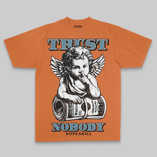 Orange Oversize Print Trust Nobody DopeSkill Graphic Premium T-shirt Streetwear - Yam