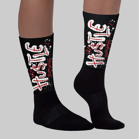 Black Toe 14s DopeSkill Sublimated Sock Hustle Graphic