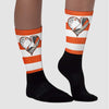Georgia Peach 3s DopeSkill Sublimated Socks Horizontal Stripes Graphic