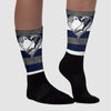 Midnight Navy 3s DopeSkill Sublimated Socks Horizontal Stripes Graphic