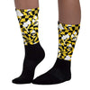 Black Tour Yellow AJ 4 Thunder DopeSkill Sublimated Socks Mushroom Graphic