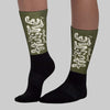Medium Olive 3s DopeSkill Sublimated Sock Hustle Graphic