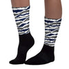 Midnight Navy 3s DopeSkill Sublimated Socks Abstract Tiger Graphic