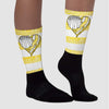 Yellow Snakeskin 11s DopeSkill Sublimated Socks Horizontal Stripes Graphic