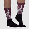 Burgundy 5s DopeSkill Sublimated Socks FIRE Graphic