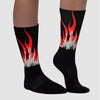 AJ Spizike Bred DopeSkill Sublimated Socks FIRE Graphic