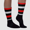 Black Cement 2s DopeSkill Sublimated Socks Horizontal Stripes Graphic