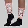 Rust Pink 1s 2025 DopeSkill Sublimated Sock Hustle Graphic