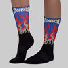Rare Air 4s DopeSkill Sublimated Sock FIRE Graphic