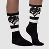 Black and White 14s DopeSkill Sublimated Socks Horizontal Stripes Graphic